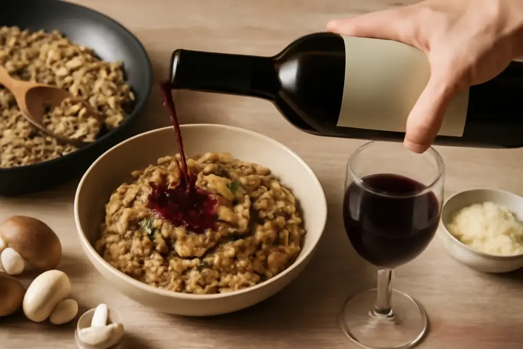 Vino per risotto ai funghi: il suggerimento poco noto per esaltarne l’intensità
